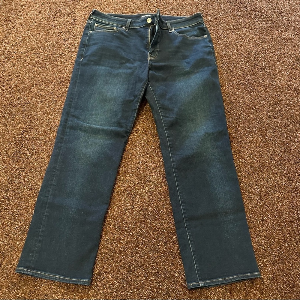 Express Navy Straight Denim Jeans | 34 x 30